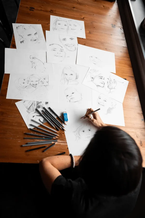 PORTRAIT personnalisé Dessin A6