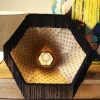 Abat jour "Charleston" suspension hexagonale couture