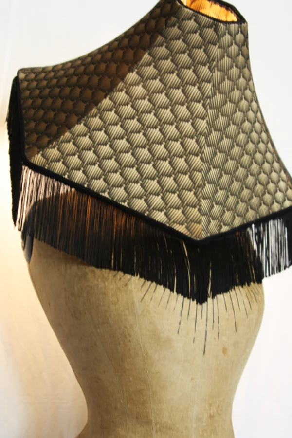 Abat jour "Charleston" suspension hexagonale couture