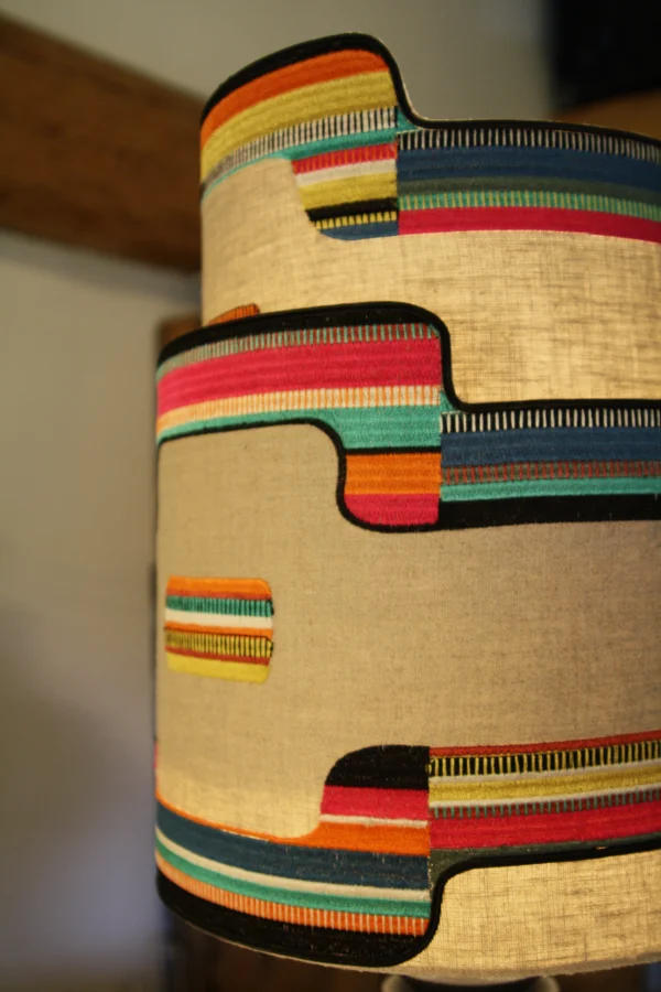 Abat jour double festonné "Kadhaee"