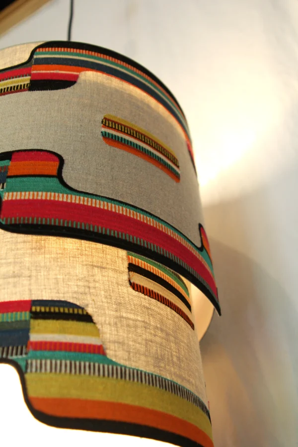 Abat jour double festonné "Kadhaee"