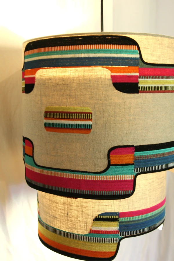 Abat jour double festonné "Kadhaee"