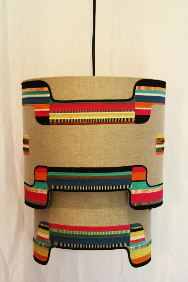 Abat jour double festonné "Kadhaee"